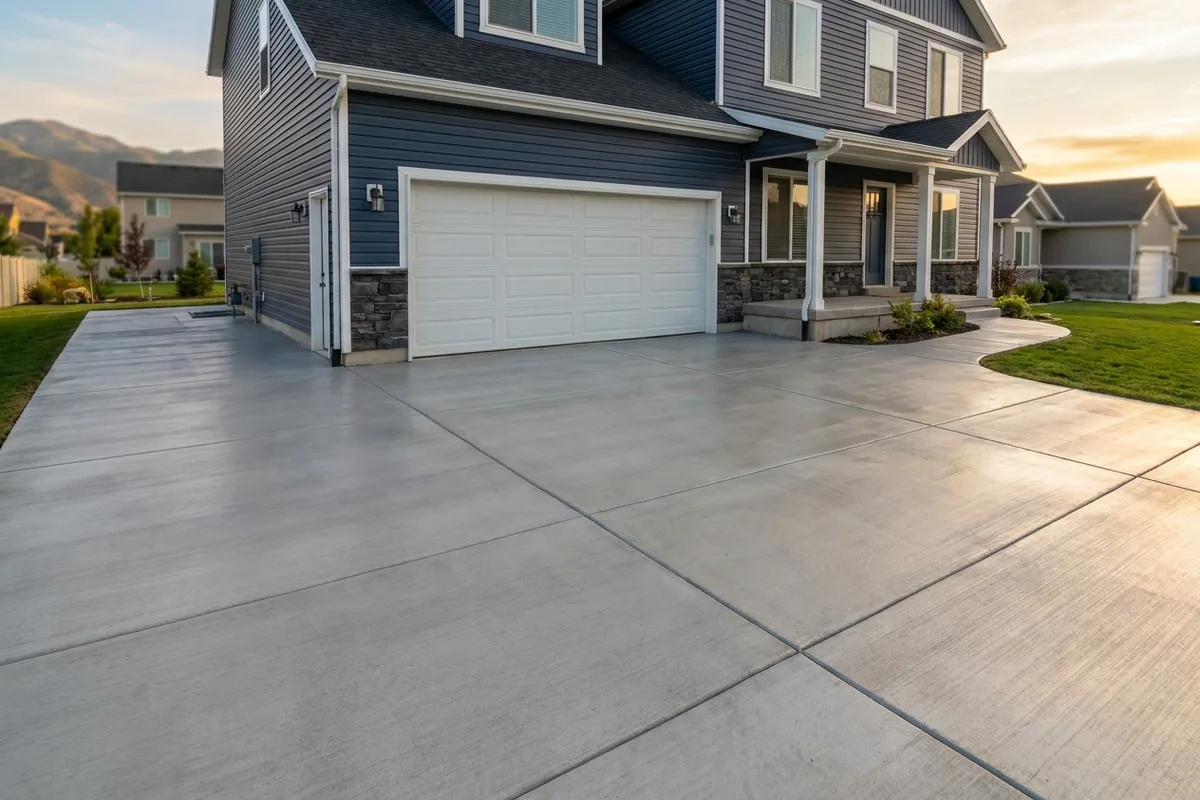 Concrete Flatwork Residential Home Driveway Wasatch Front Utah